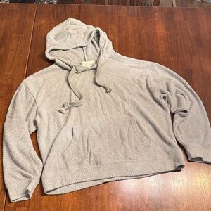 Women's Grayish Green Soft Hooded Sweatshirt